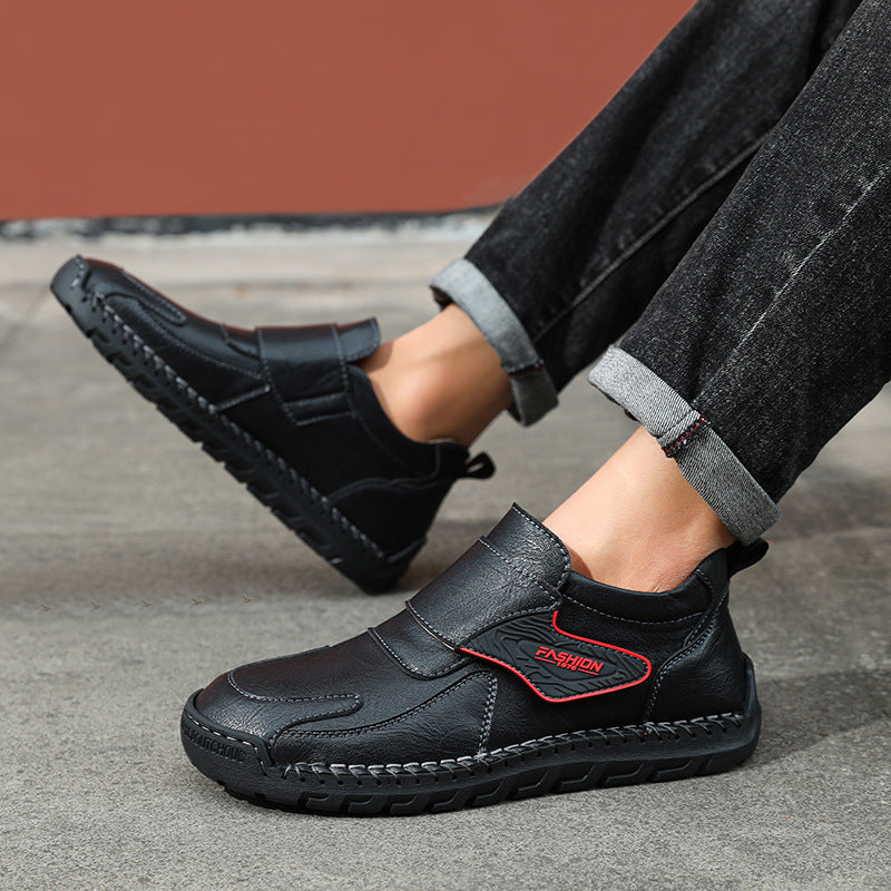 Handmade Leather Casual Stitching Platform Shoes Plus Size