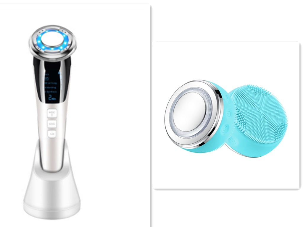Ultrasonic LED Photon Vibration Light Therapy Micro-Current Beauty Massager