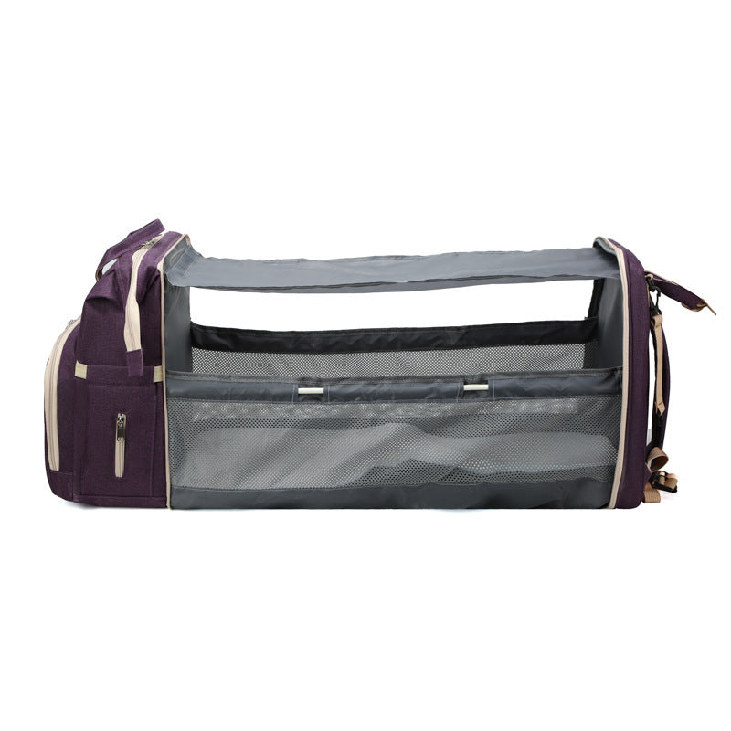 Sac à langer double épaule grande capacité portable avec matelas à langer