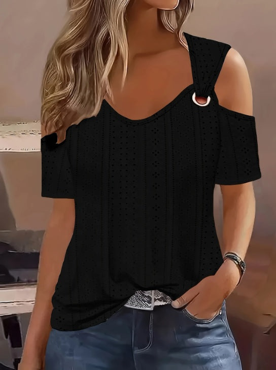 T-shirt classique à manches courtes pour femme, idéal en toute saison
