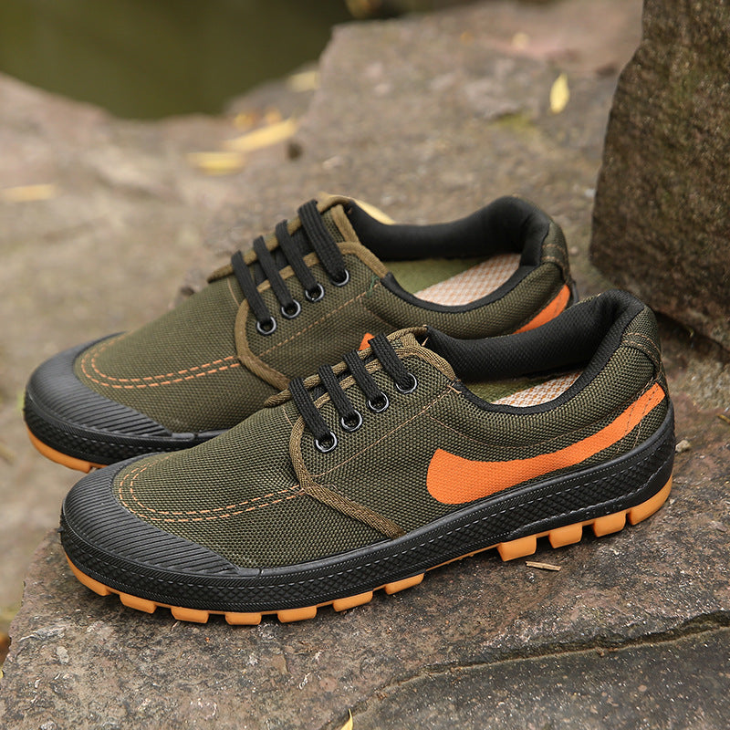 Thickened Tendon Sole Liberation Men's Low-top Deodorant Camouflage Shoes