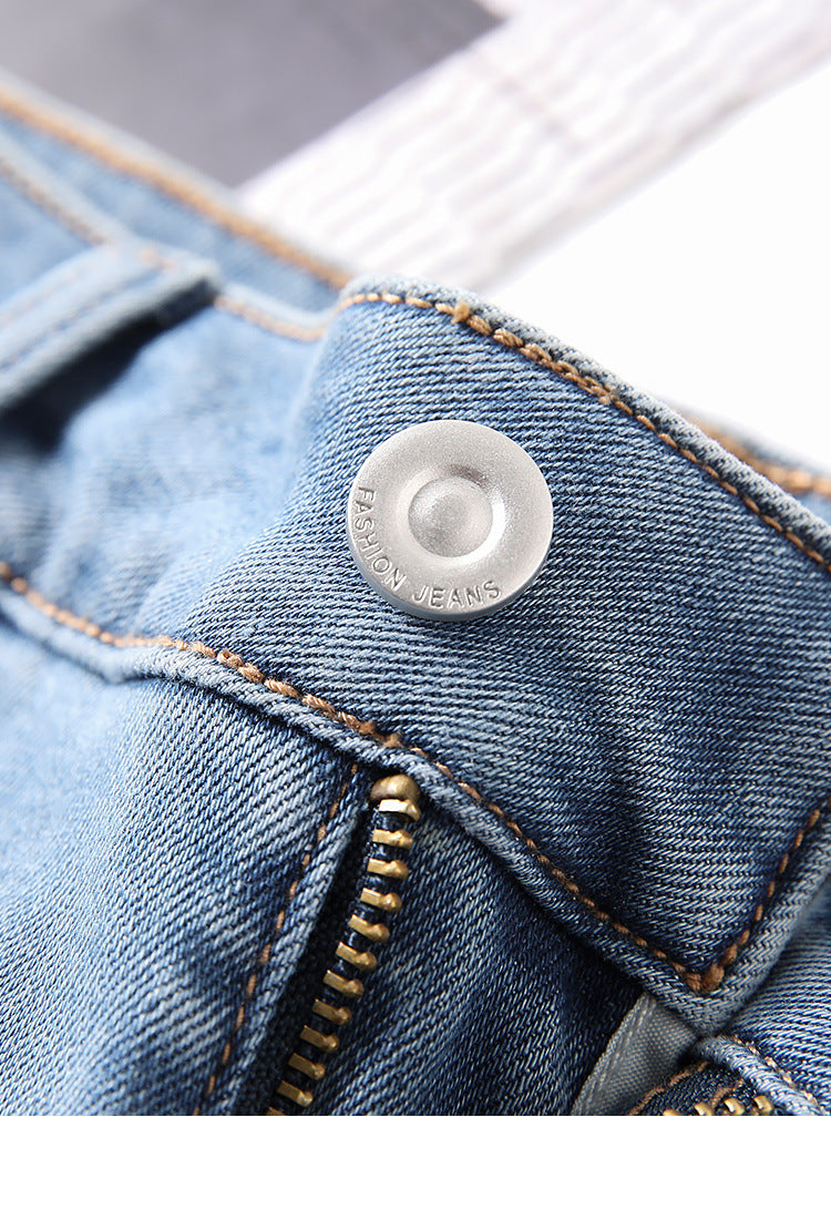 Jean évasé taille haute en denim bleu pour femme