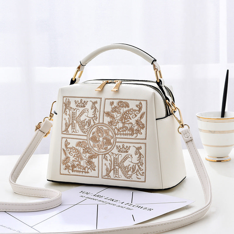 Women's Embroidered PU Crossbody Shoulder Bag