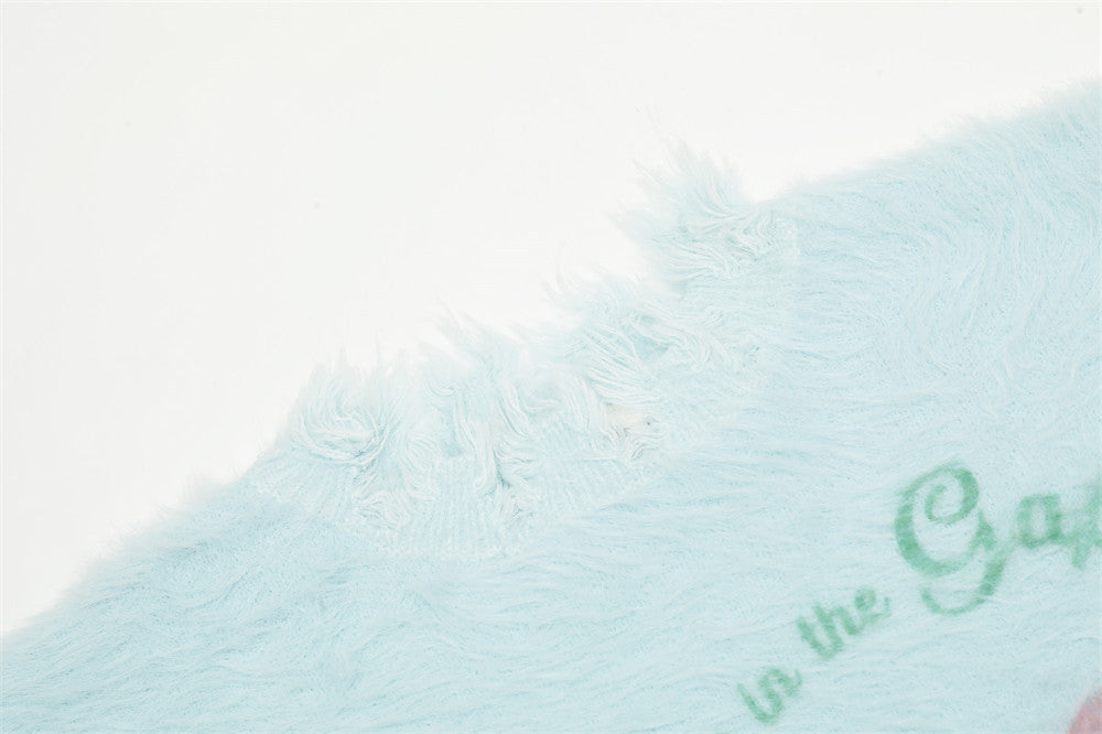 Flower Print Loose Sweater Bottoming Men