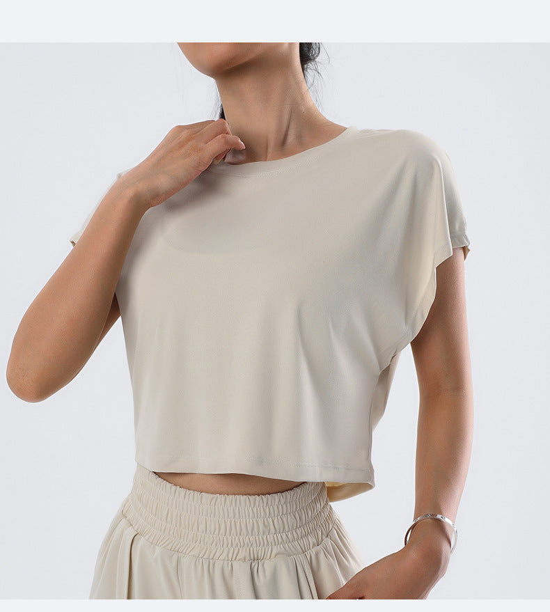 T-shirt fin minimaliste à séchage rapide pour femme