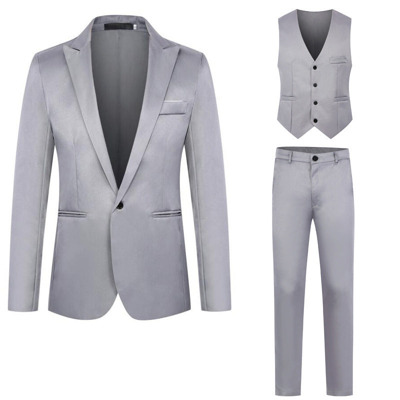 Ensemble de costume décontracté avec gilet pour homme