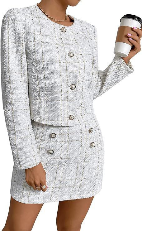Veste boutonnée classique à carreaux pour femme, disponible en plusieurs coloris