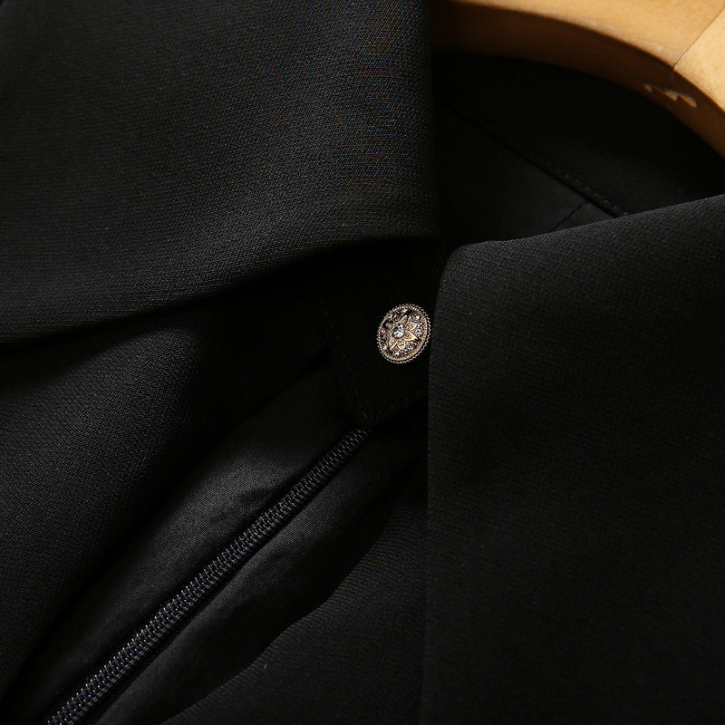 Feather Detail Long Sleeve Short Dress