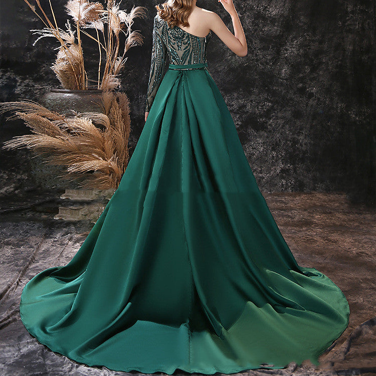 Women's Simple Fashion Green Sequin Dress