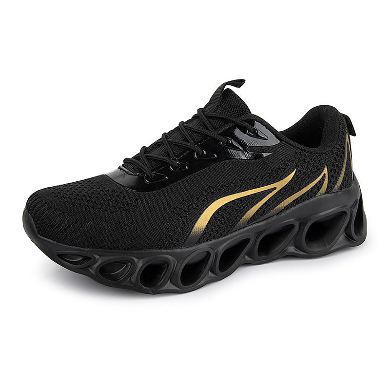 Chaussures de sport basses vert fluo extra larges pour hommes