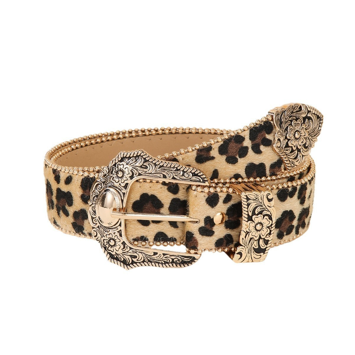 Ceinture en cuir PU large avec strass et boucle en alliage pour femme 3.8CM x 103CM