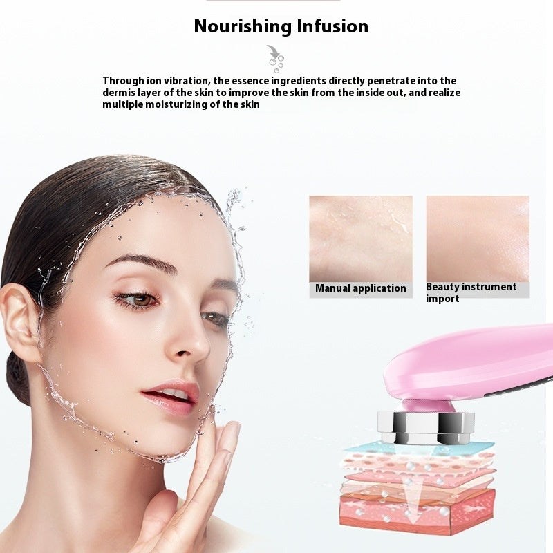 Appareil de beauté domestique à lumière colorée, massage facial par micro-courant, nettoyage