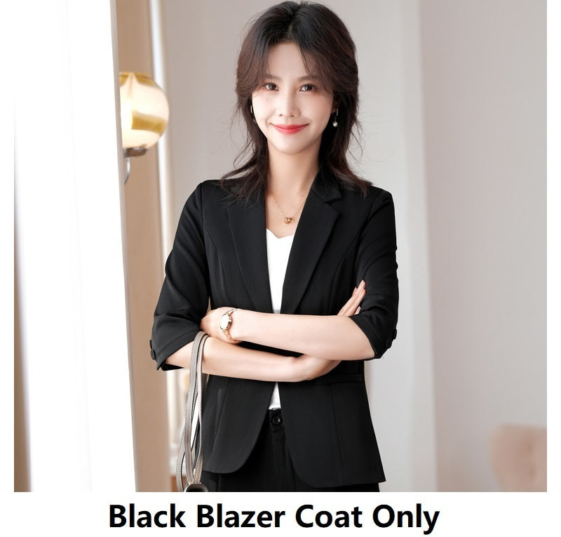Veste de costume unie pour femme avec manches