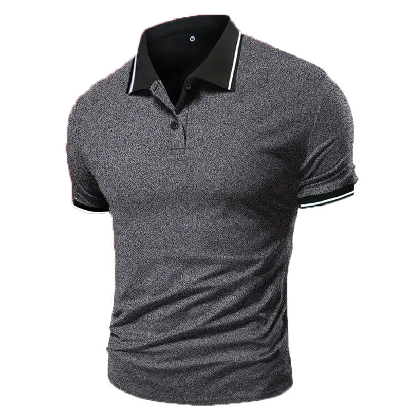 Slim Fit Polo Shirt Lapel Short Sleeve Golf Sports Top