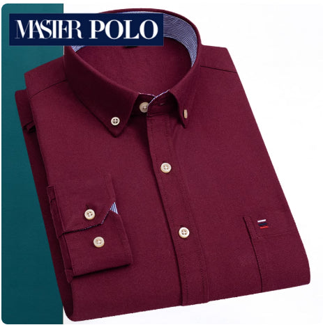 Men's Long Sleeve Pure Cotton Plaid Shirt Casual Spring Wear
