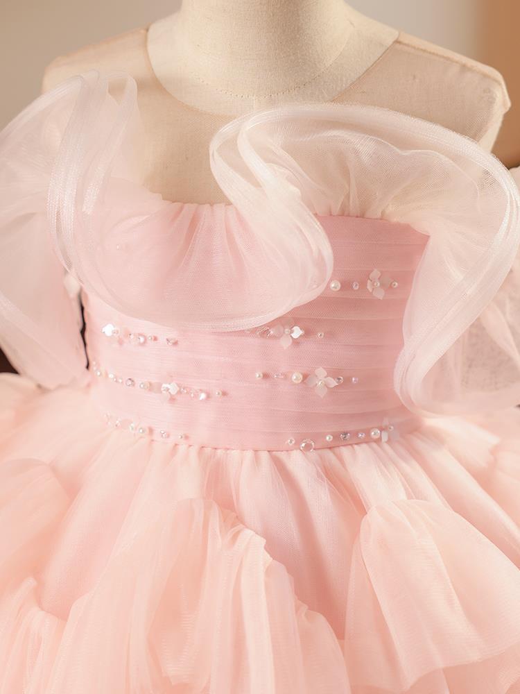 Robe jupon rose de performance pour piano, princesse, pour filles