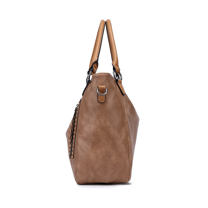Ladies Trendy Large PU One Shoulder Crossbody Tote Bag