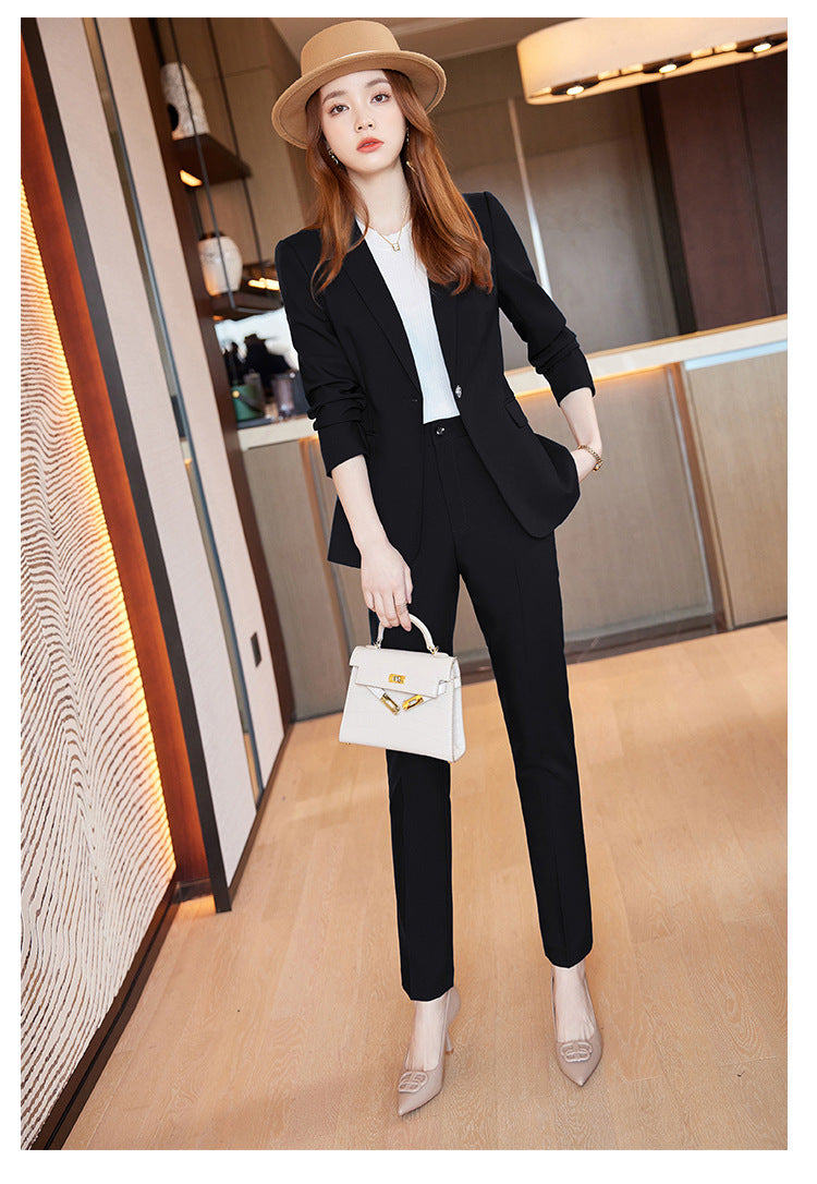 Autumn Winter Women's Professional President's Formal Suit Dress