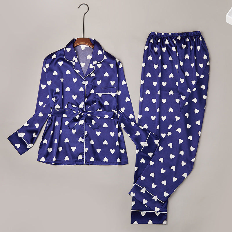 Miss Two-Piece Summer Silk Homewear Set