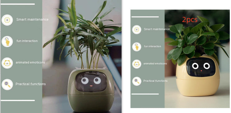 Smart Planter with 7 Sensors & AI Chips for Easy, Fun Plant Care – Over 49 Expressions