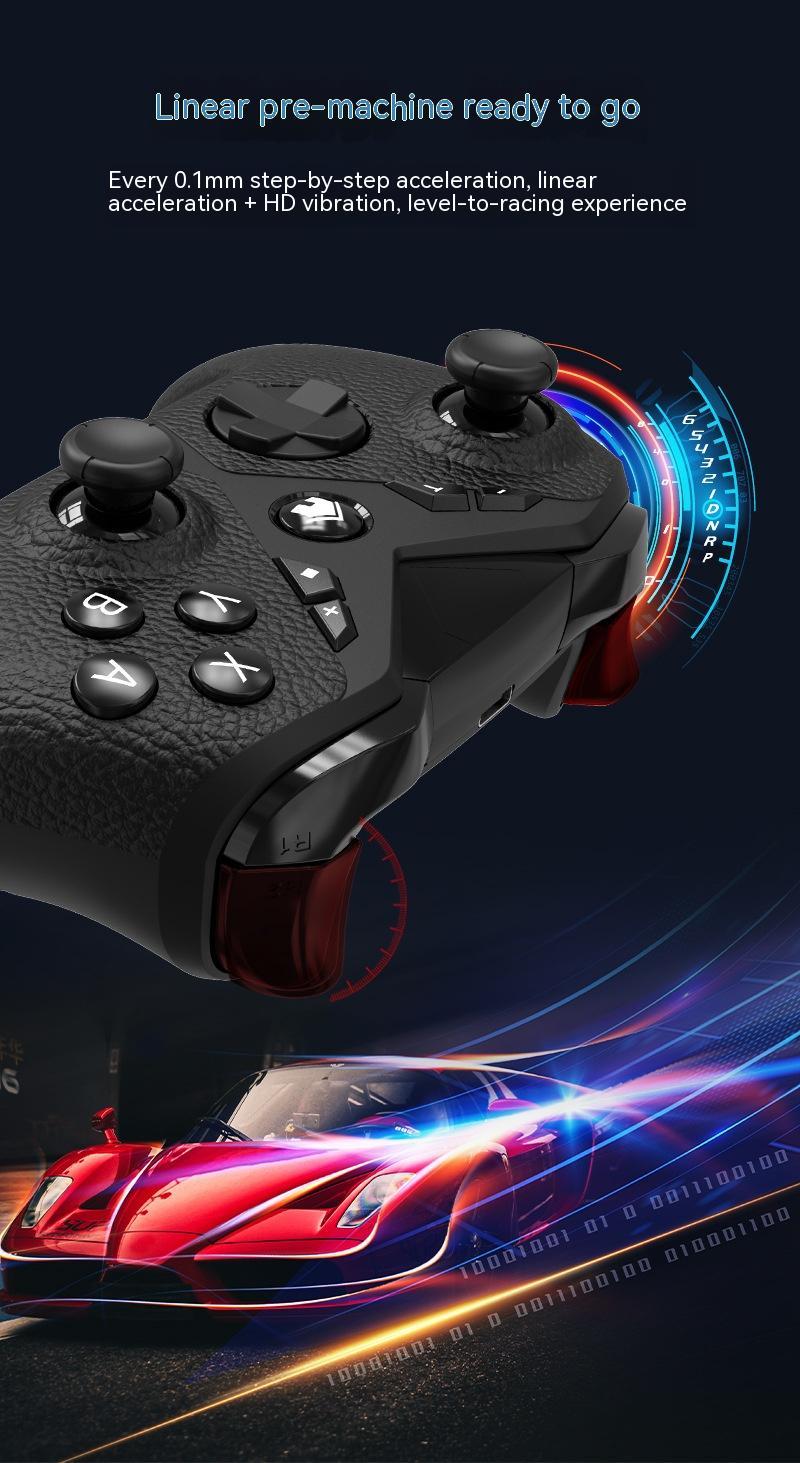 Wireless Game Controller with Leather Pattern and Type-C Interface