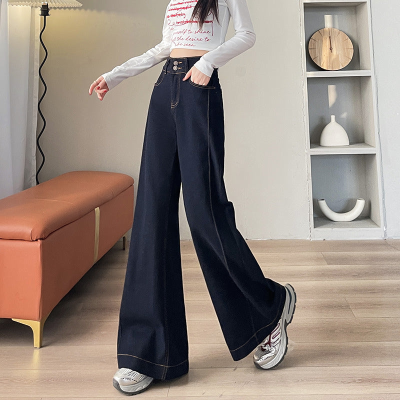 Skinny Jeans High Waist Wide Leg Loose Drooping