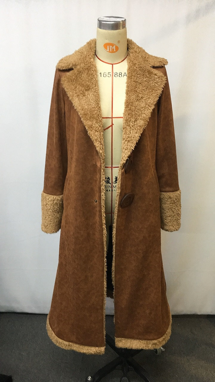 Manteau chaud en polaire rétro vintage western