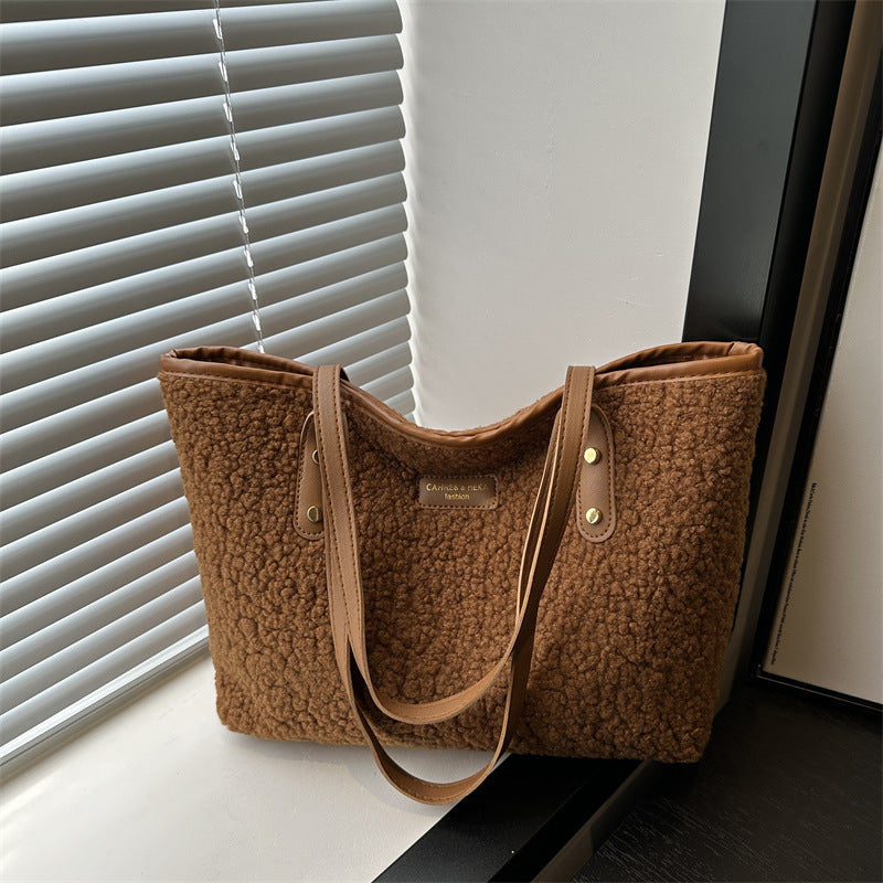Furry Versatile Bucket Shoulder Bag