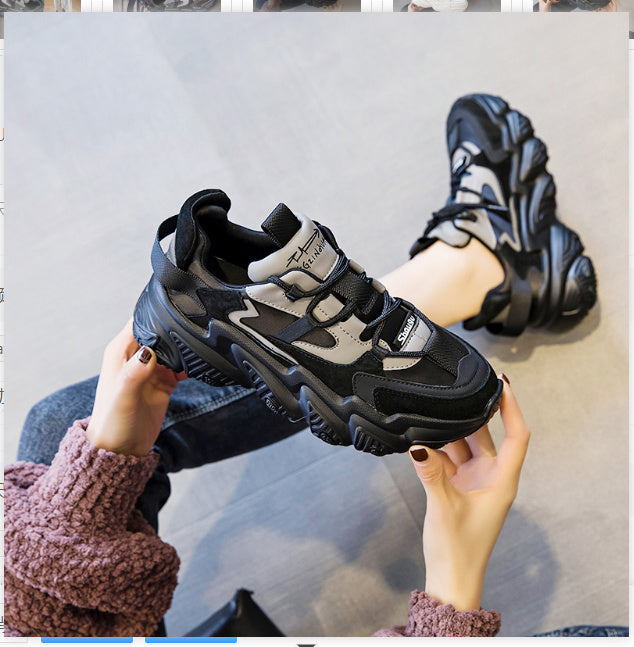 Chaussures de sport polyvalentes à semelles épaisses pour femme