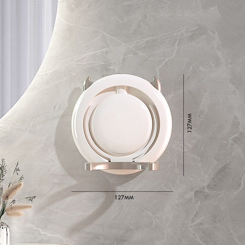 Wall-Mount Hair Dryer Shelf Without Punching