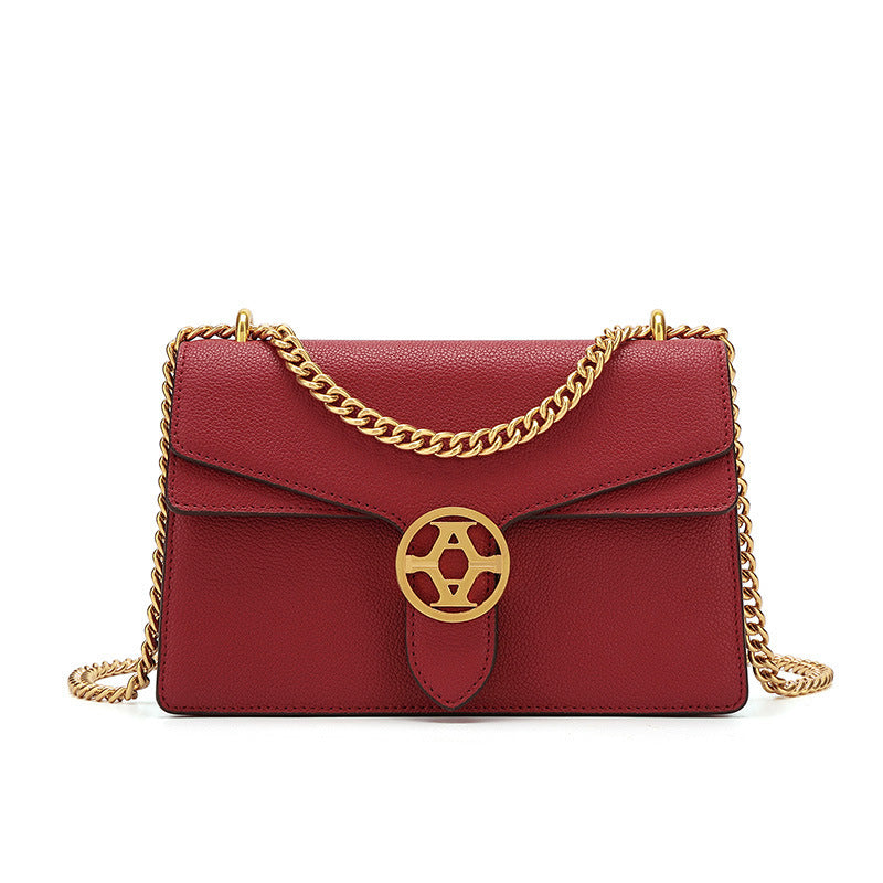 Women's Genuine Leather Shoulder Chain Messenger Bag