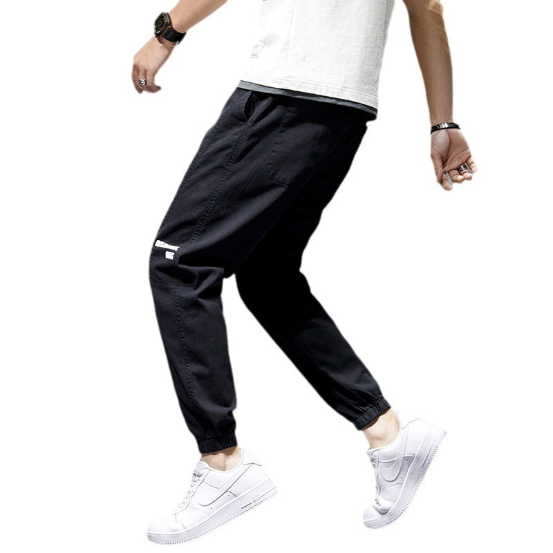 Men's Stretch Black Denim Jeans Mid Waist Slim Fit