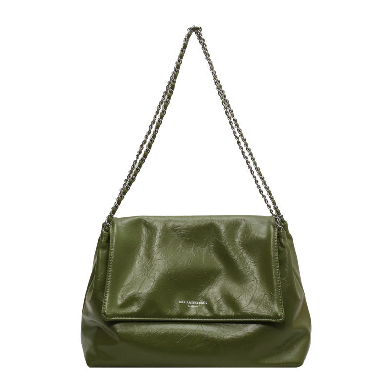 PU Soft Leather Large Capacity Underarm Chain Shoulder Bag