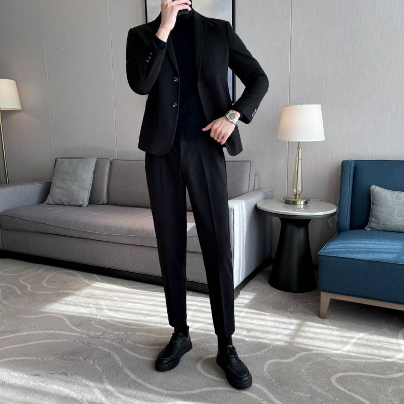 Veste en laine légère Manteau épais Costume décontracté pour hommes