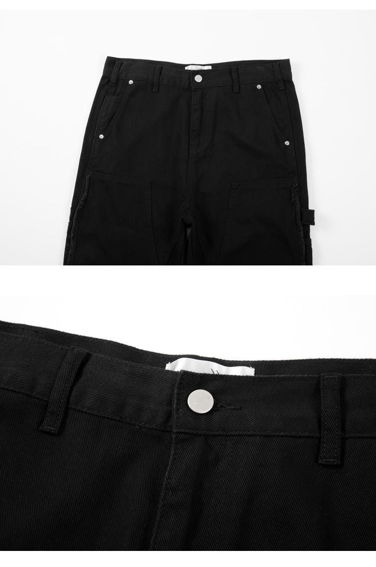 Jean coupe droite noir et blanc pour homme High Street