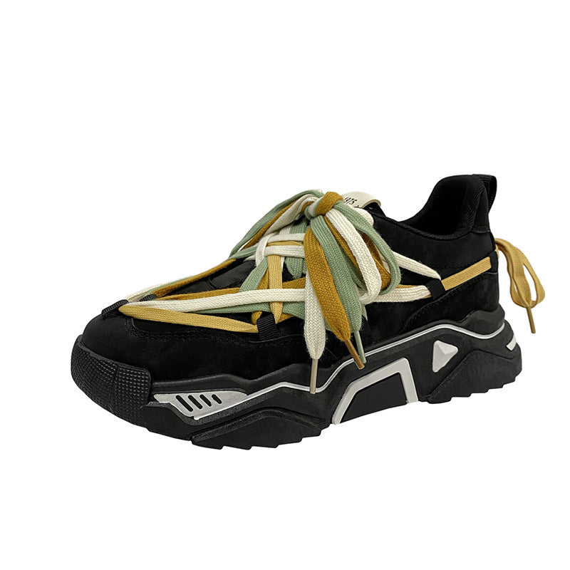 Irregular Shoelaces Men’s Leisure Sports Low Shoes