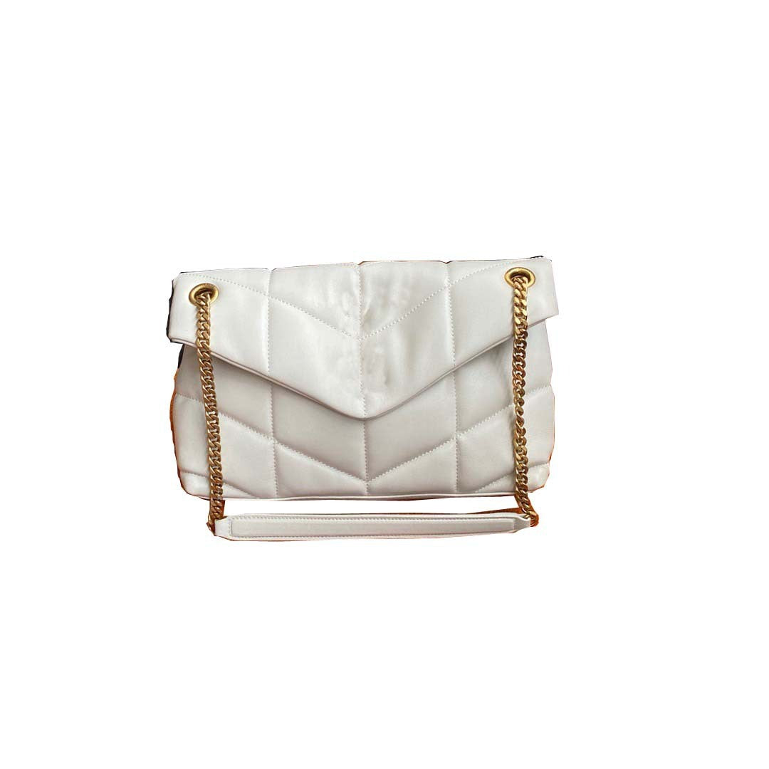 Sheepskin Leather Small Square Ladies Shoulder Bag Diagonal Messenger Bag