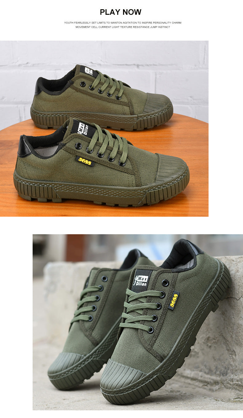 Men's High-Low Canvas Cloth Shoes Breathable Sports Sneakers