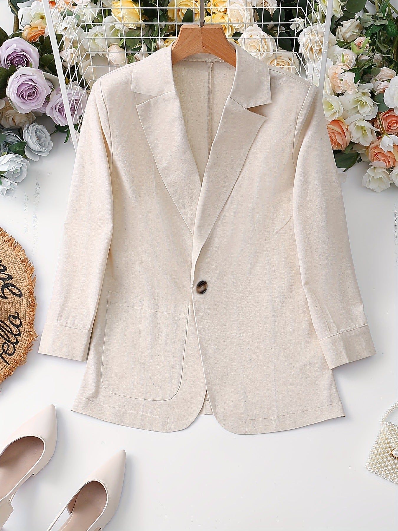 Elegant Light Gray Blazer for Women