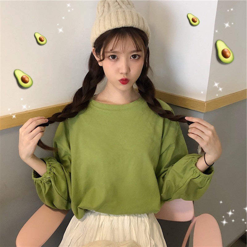 Slimming Lantern Sleeve Sweater Pullover