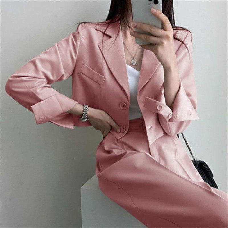 Youthful Western Style Two-Piece High Waist Suit S-3XL Polyester Fiber