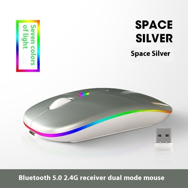 ماوس بلوتوث مضيء صامت قابل للشحن