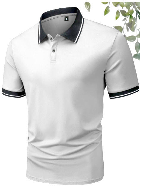 Slim Fit Polo Shirt Lapel Short Sleeve Golf Sports Top