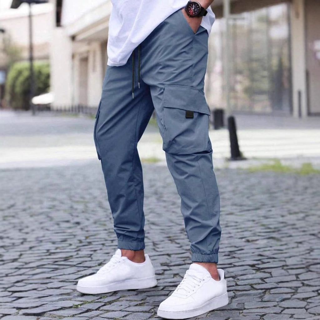 Workwear Casual Drawstring Elastic Waist Track Pants