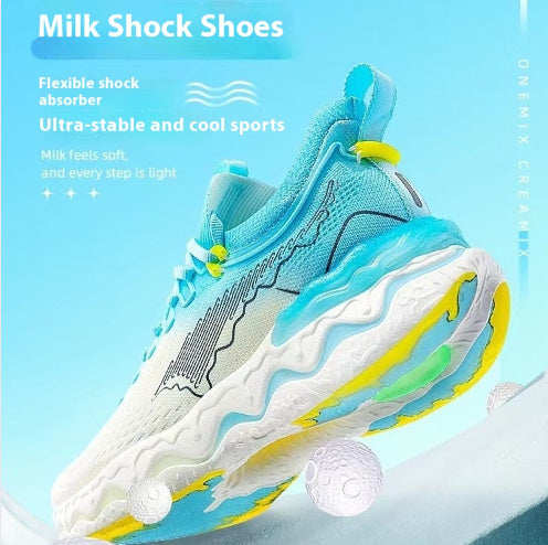 Women's Cushioned Running Shoes with Thick Rubber Soles, Sizes 39-45