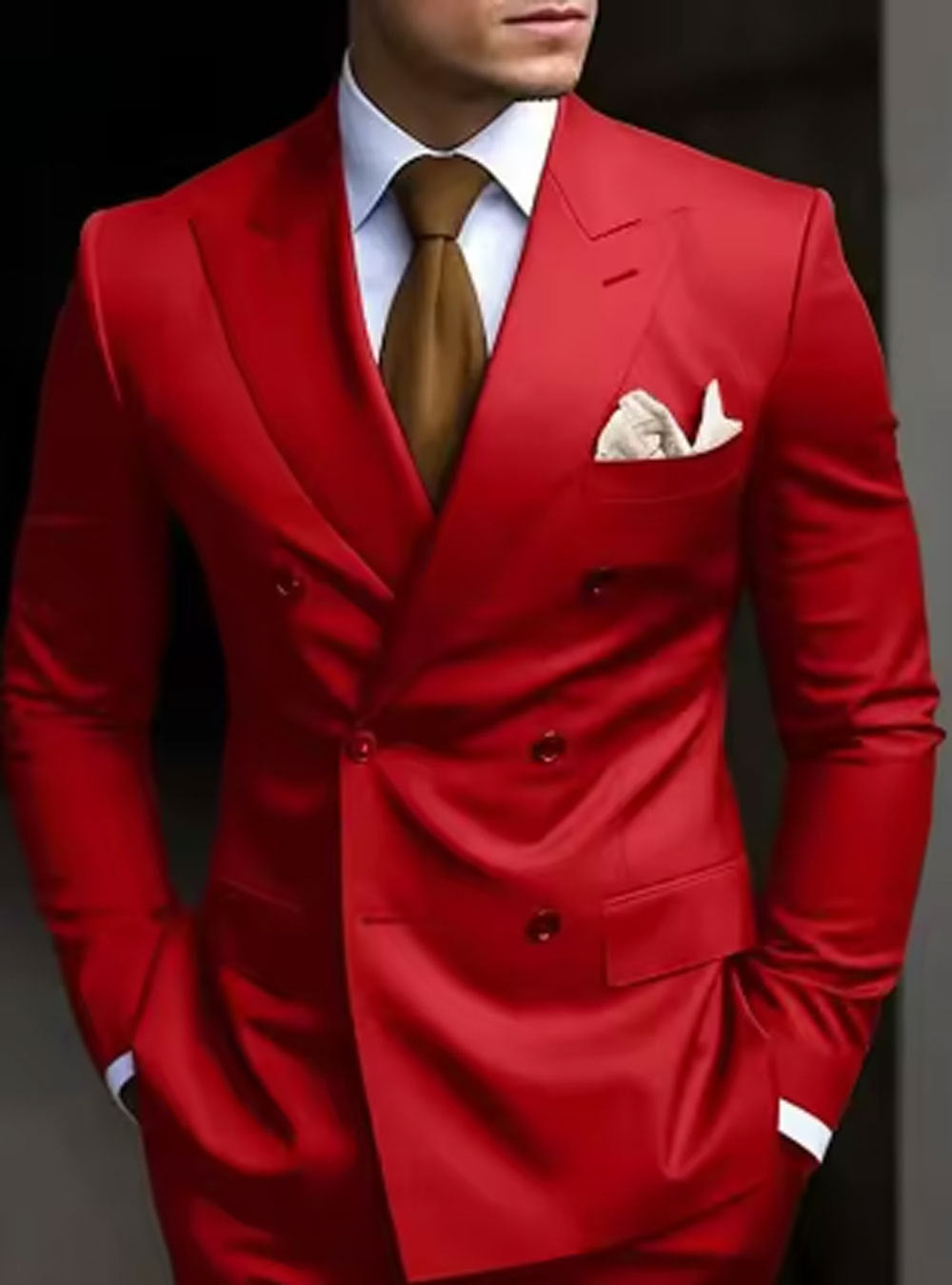 Men's Slim Fit Two-Piece Business Casual Suit Set