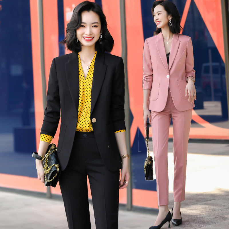 Spring & Autumn Commuter Women's Suits - Polyester Blend