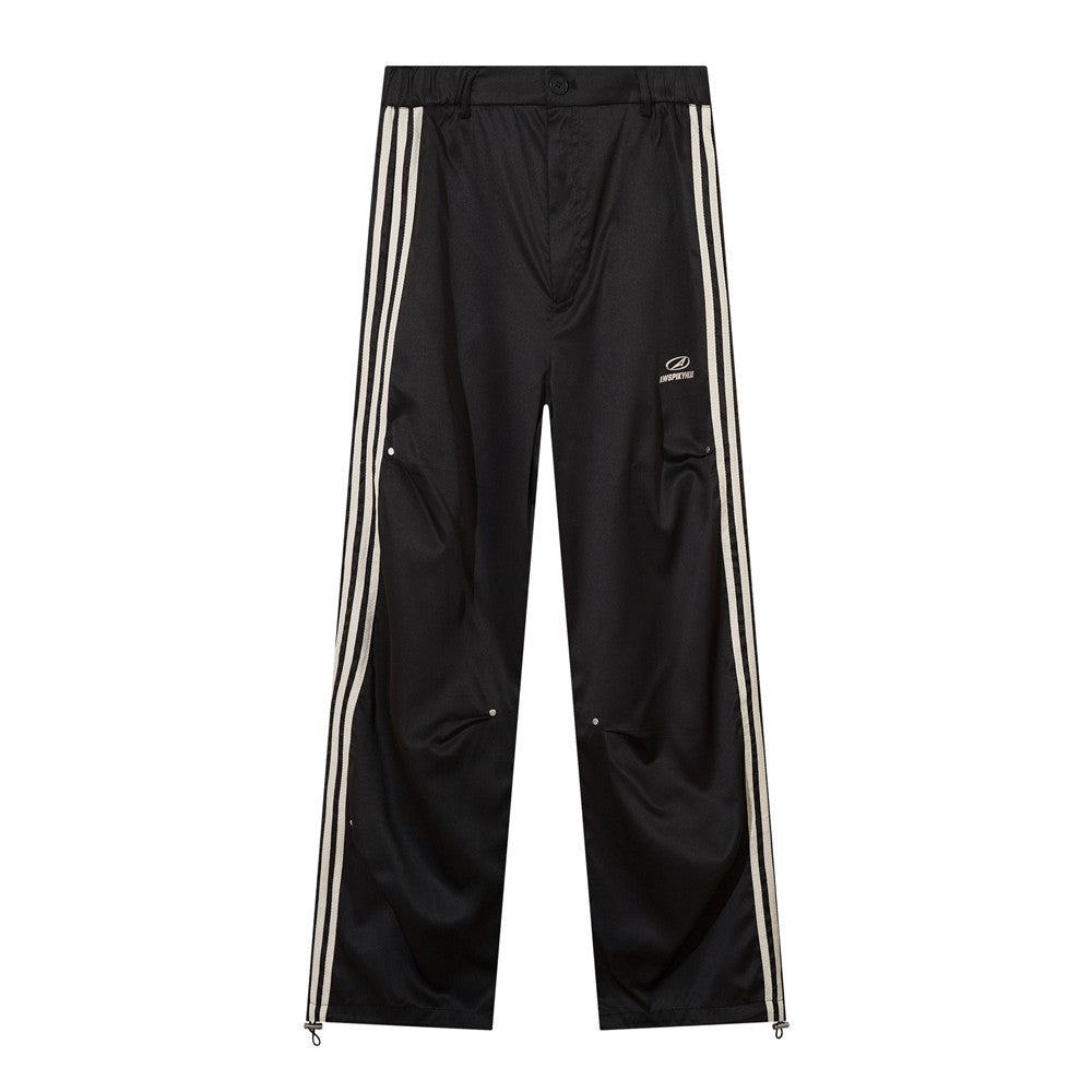 Men's Casual Mechanical Style Striped Trousers
