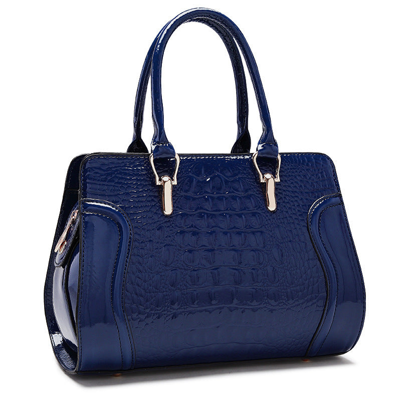Casual Portable Women’s One-Shoulder PU Messenger Bag with Rhinestones