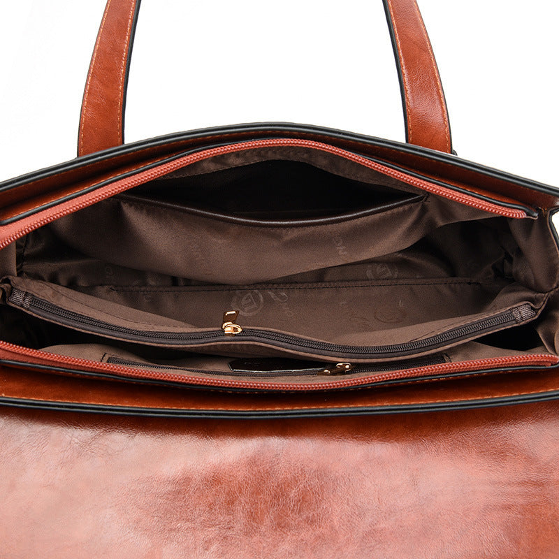 Sac à bandoulière en PU de taille moyenne motif crocodile avec poignée souple